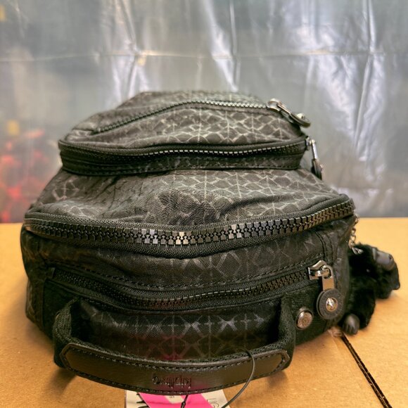 Kipling Seoul Medium Nylon Zipp Signature Backpack - Black main image 6